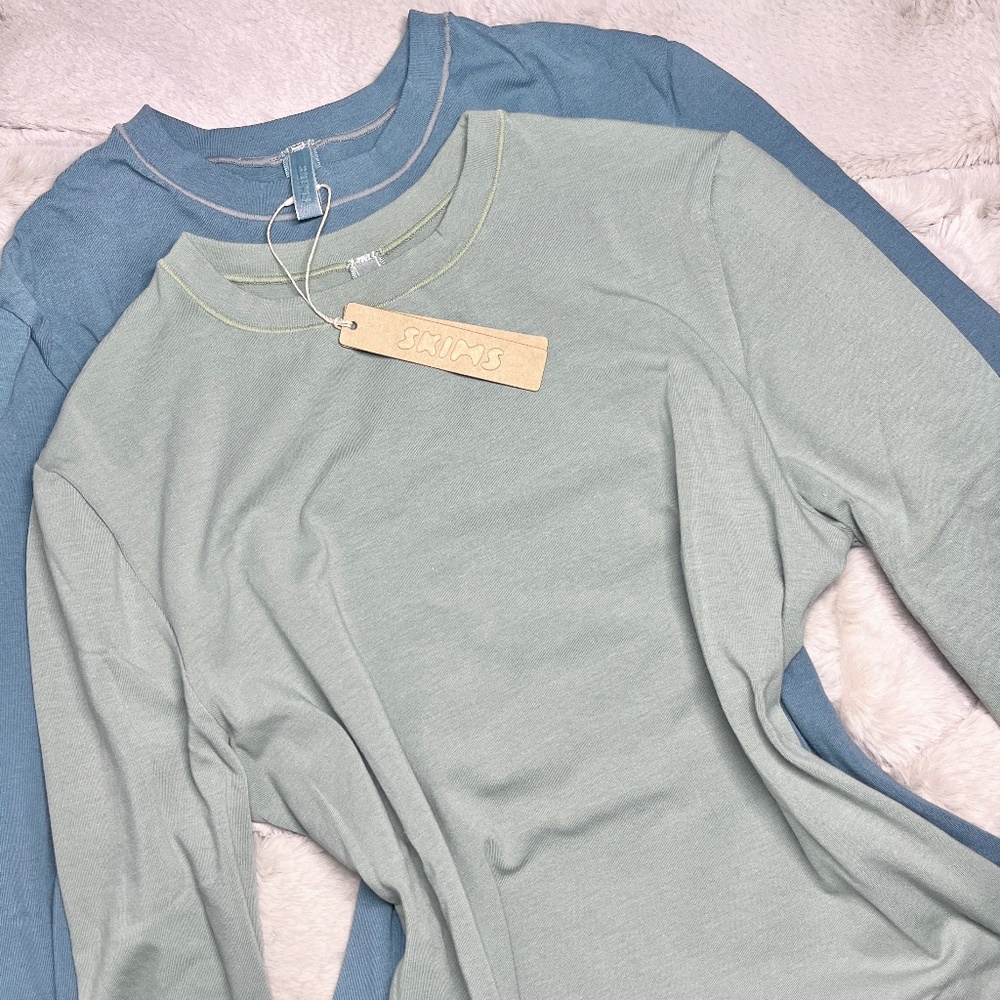 Skims cotton jersey long sleeve shirt